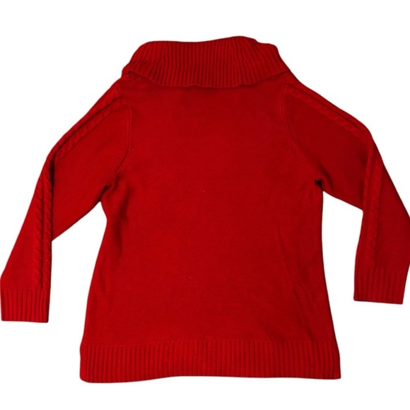 Calvin Klein Red knit cowl neck sweater sweater dress - Picture 6 of 10